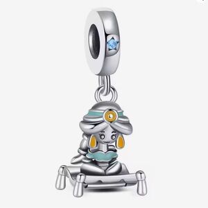Disney Princess Silver Charm with Blue and Yellow Accents